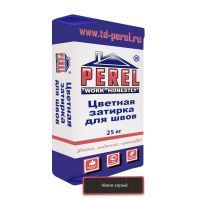 Цветная декоративная затирочная смесь Perel RL темно-серая Зима